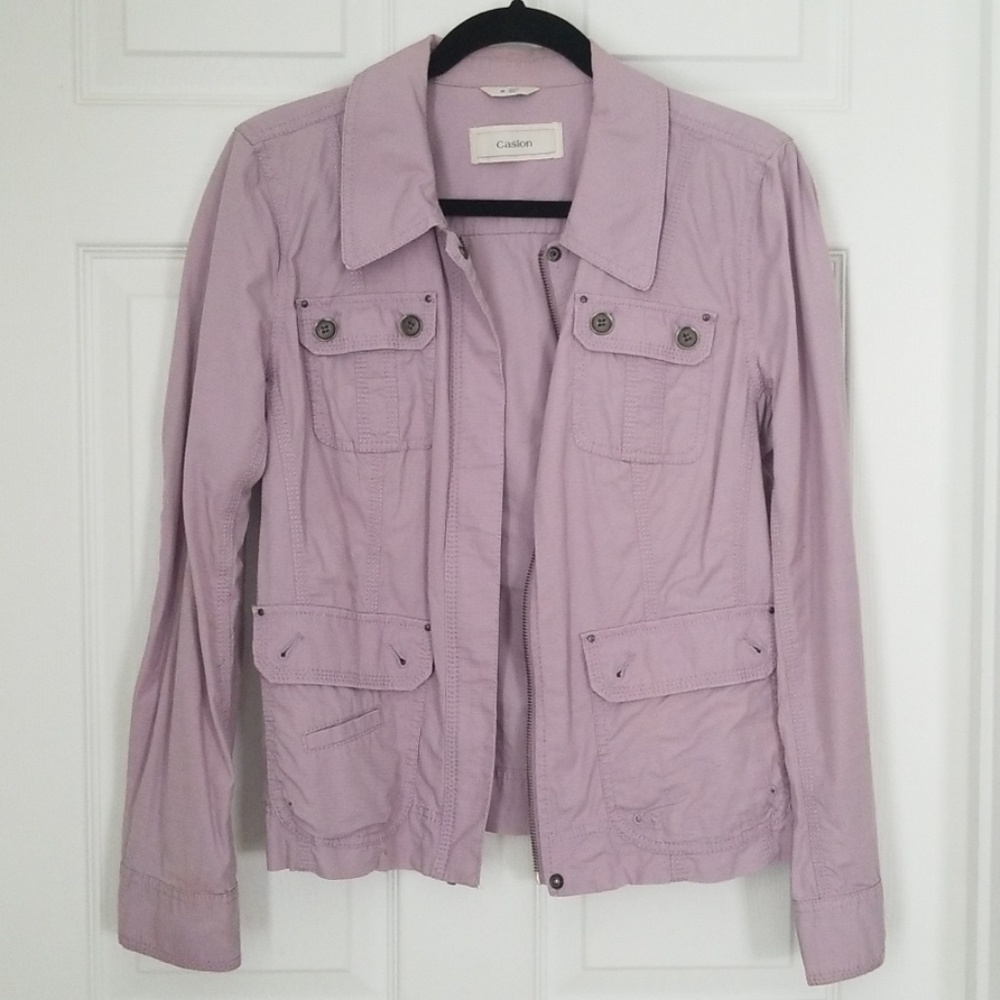Caslon purple/pink spring utility jacket